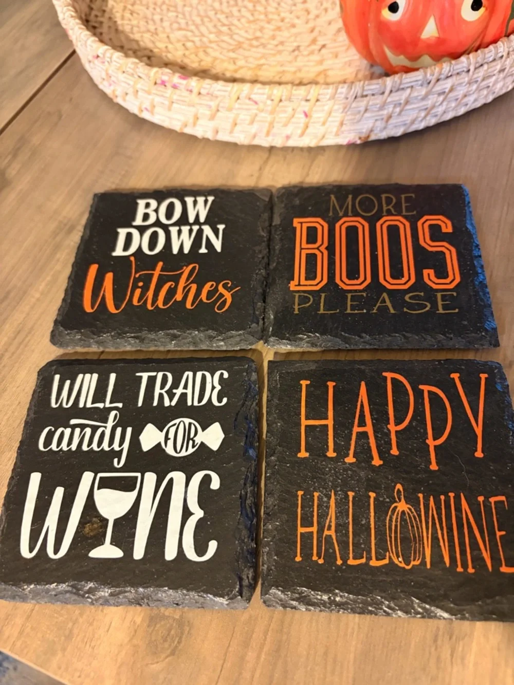 Halloween Decor with Pumpkin Treat Bowl and Light Up Ghost - Picture 3 of 11
